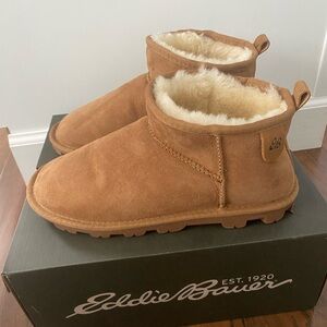 NEW Eddie Bauer Women’s Firelight Mini Boots -Chestnut